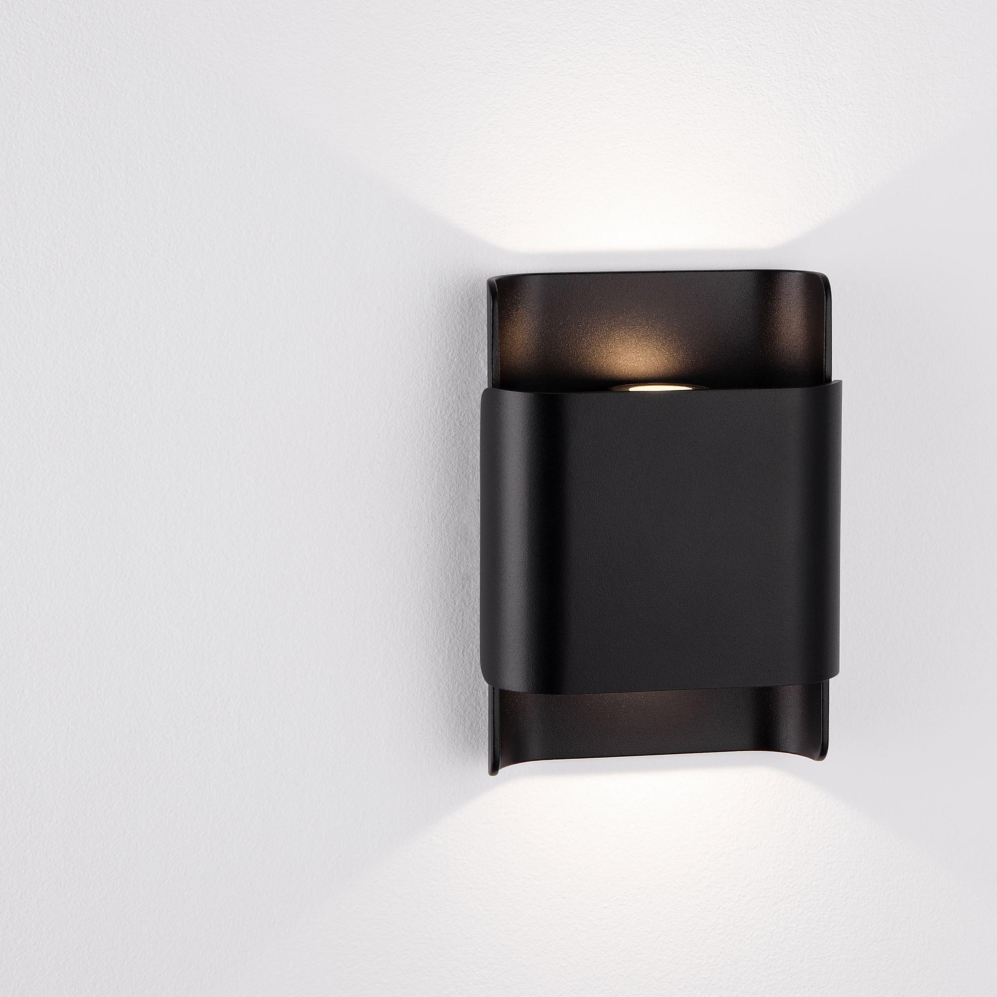 Polly LED Wall Light 2-Light Aluminum Black 4