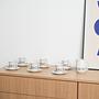 Vintage Tea Set of 13 Porcelain Ivory Blue 1970s 6