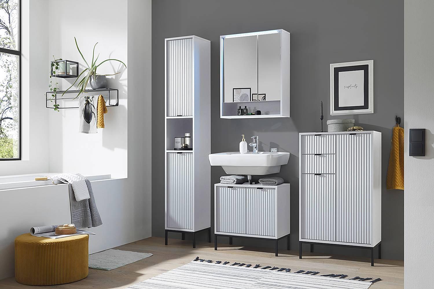 Juvara Vanity Unit Wood-based Material Matte White 2