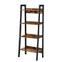 Leesville V Shelf Engineered Wood Brown Black 0