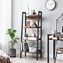 Leesville V Shelf Engineered Wood Brown Black 3