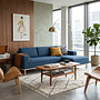 Vilmar Sofa with Chaise Longue Right Vega Dusty Blue 2