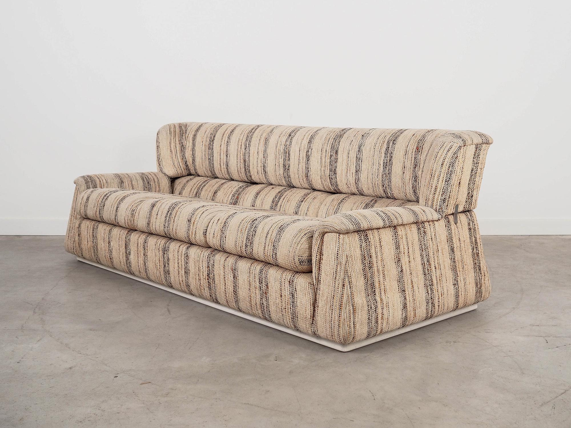 Saporiti Sofa 3-seater Fabric Beige Wood 1960s 11