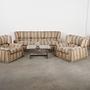 Saporiti Loungesessel Stoff Beige Holz 1960er Jahre 1