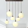 6-Light Maxy Type B Pendant Lamp Opal Glass Iron 0
