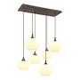 6-Light Maxy Type B Pendant Lamp Opal Glass Iron 3