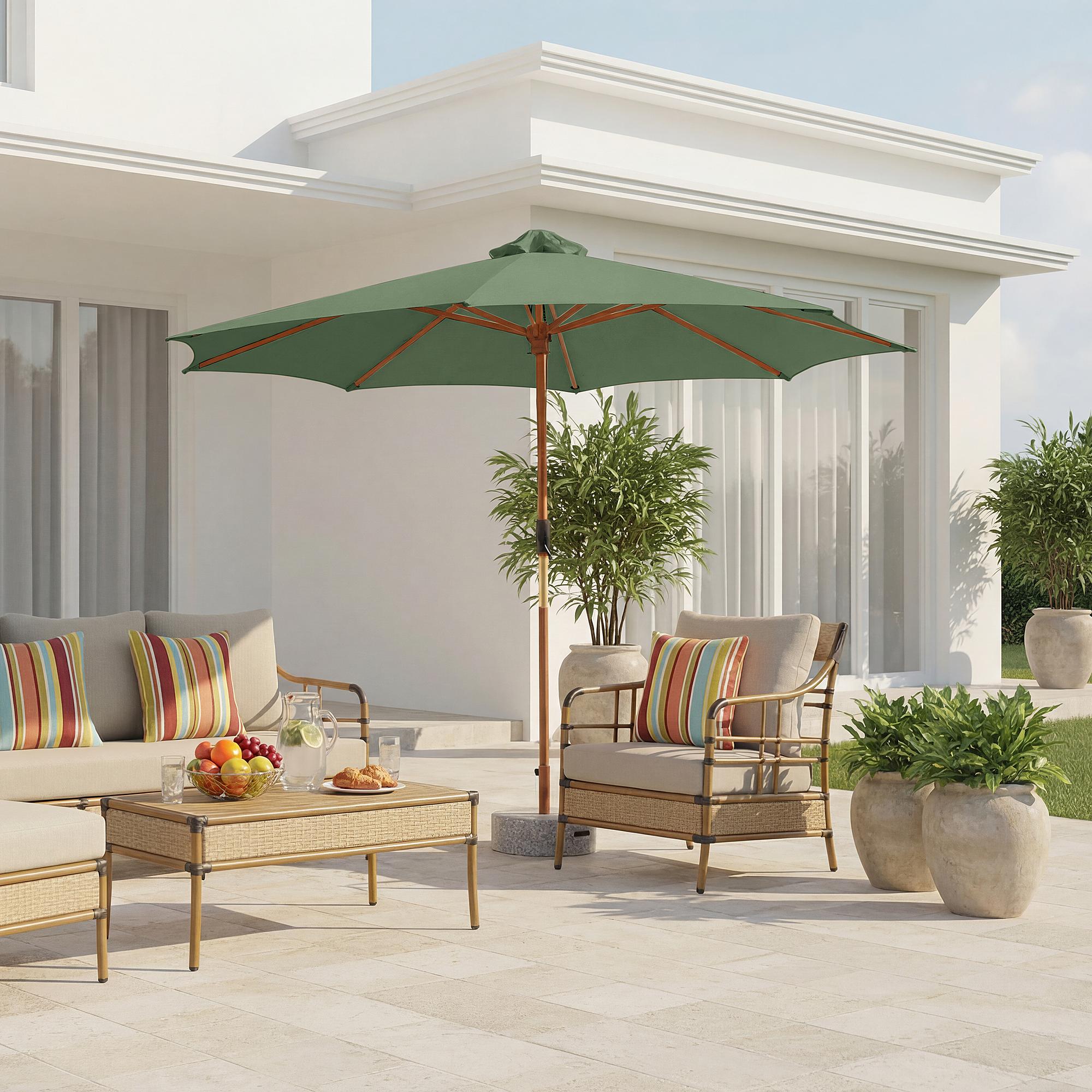 Sombrilla Parasol Eucalyptus Solid Sage 3