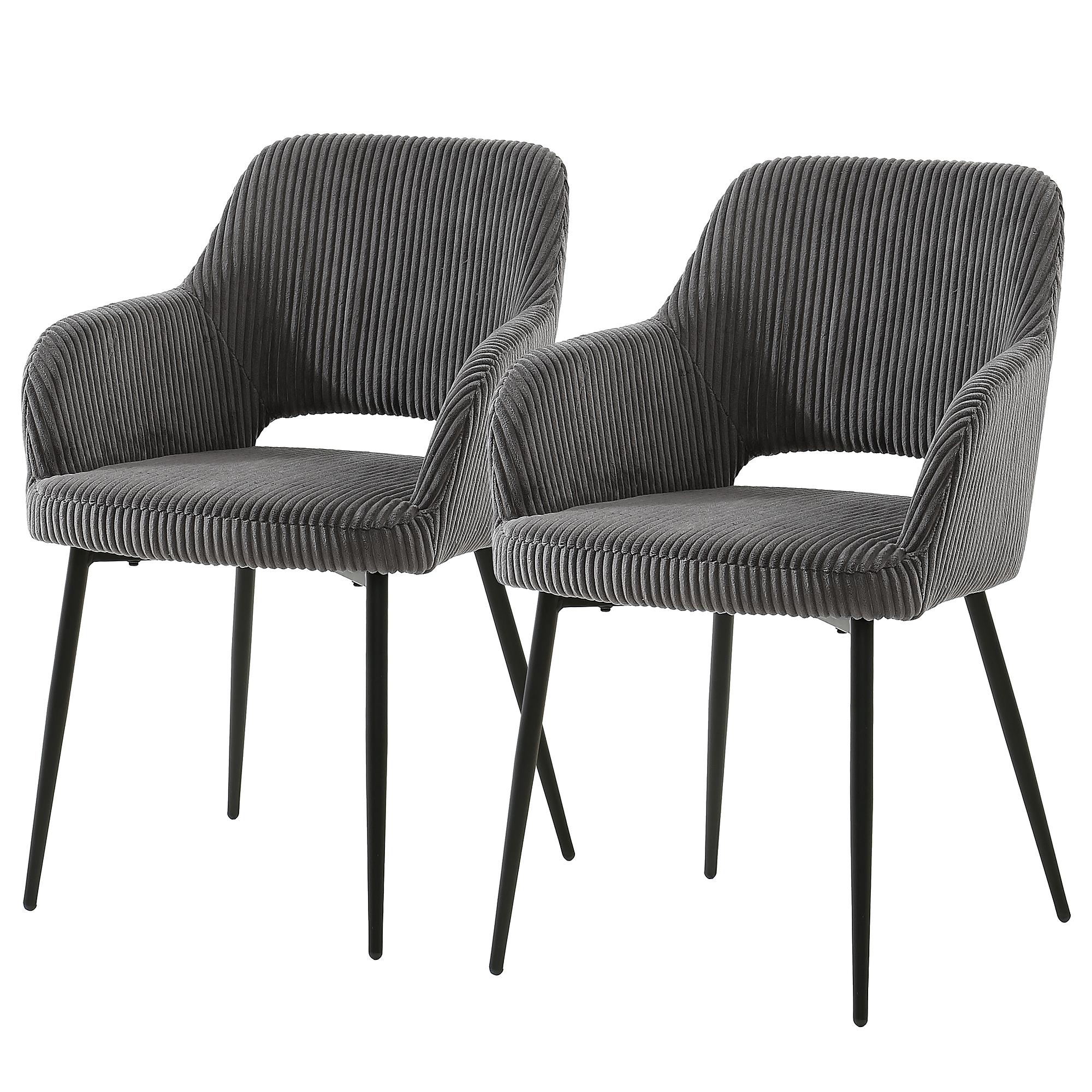 Shavi Armchair Set of 2 Grey 0