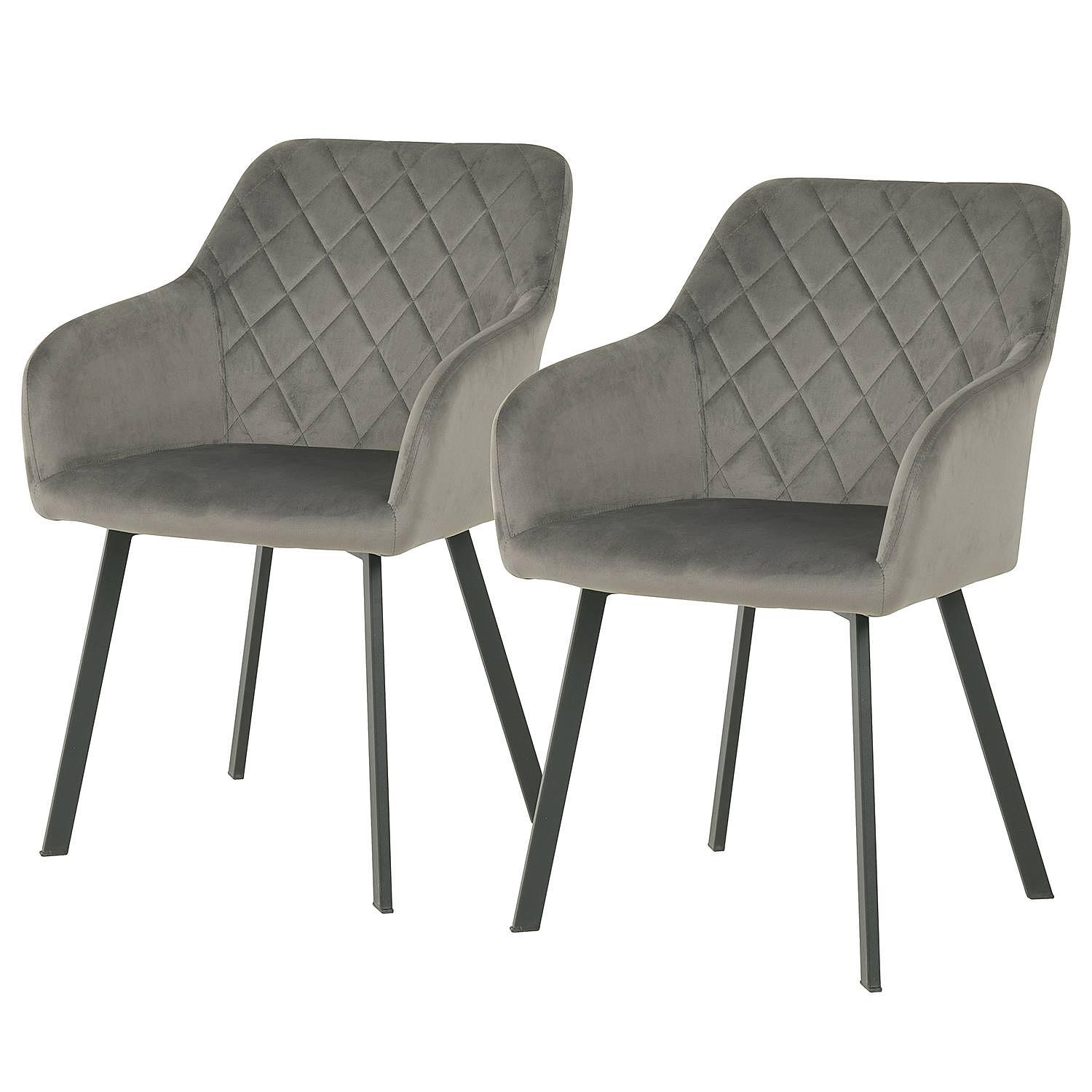 Selef Armchair Set of 2 Grey 0