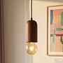 DORVI Pendant Light 1-Light Solid Pine Iron 1