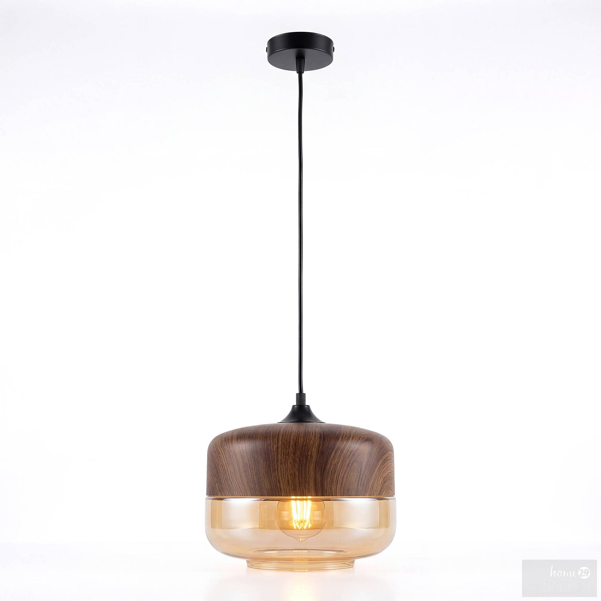 KAVON Pendant Light 1-Light Colored Glass Iron 4