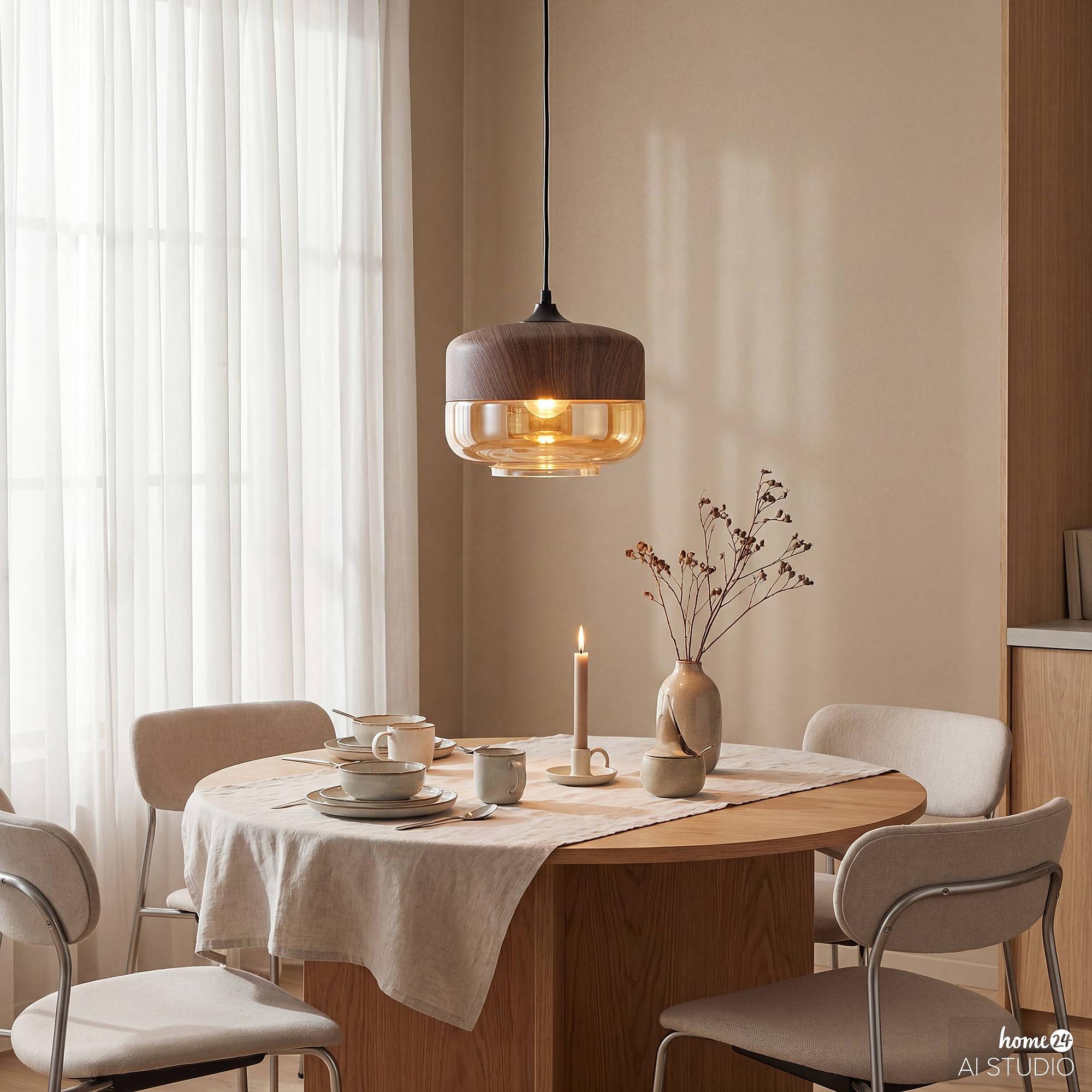 KAVON Pendant Light 1-Light Colored Glass Iron 3