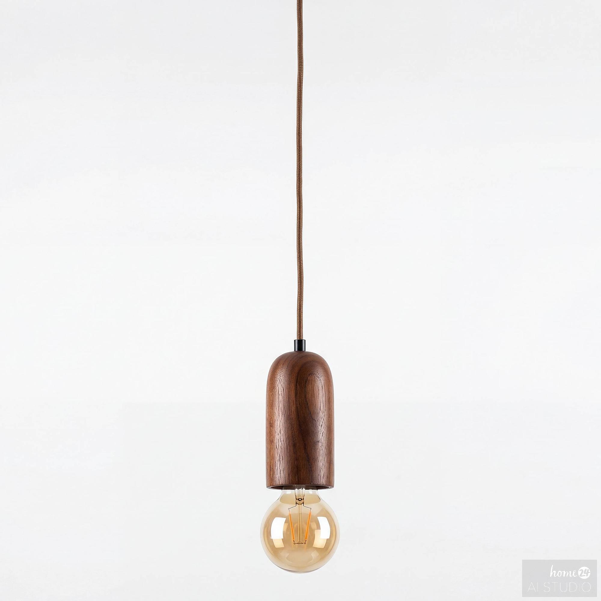 DORVI Pendant Light 1-Light Solid Pine Iron 4