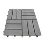 Granyo Terrace Tile 33-piece Set Acacia Polypropylene Grey 2