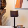 Maya Table Lamp Aluminum Cotton Fabric Beige 2