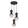 Clarity Pendant Light Type A 3-Light Smoked Glass Iron 3