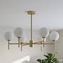ELYRO Ceiling Light 6-Light Opal Glass Brass 1