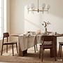ELYRO Ceiling Light 6-Light Opal Glass Brass 2