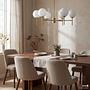 ELYRO Ceiling Light 6-Light Opal Glass Brass 3