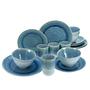 Aquarius Combination Service 16-piece Set Stoneware Blue 1