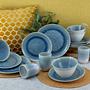 Aquarius Combination Service 16-piece Set Stoneware Blue 3