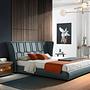 Nightstand Walnut Steel with Interior Lighting 7065 3