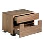 Nightstand Walnut Steel with Interior Lighting 7065 7