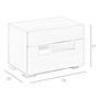 Nightstand Walnut Steel with Interior Lighting 7065 8
