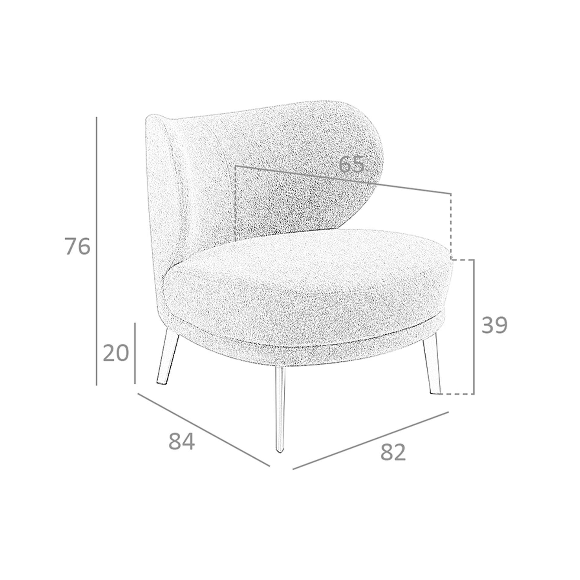 Fabric Armchair Brown 5079 8