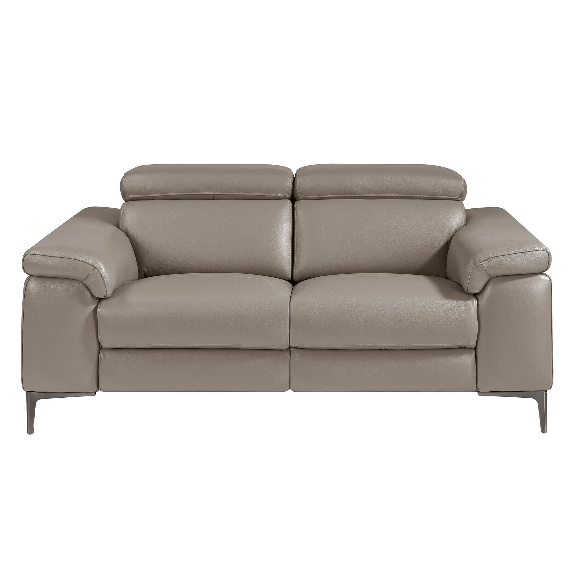 2-Seater Relax Sofa Leather Dark Grey 6121 1