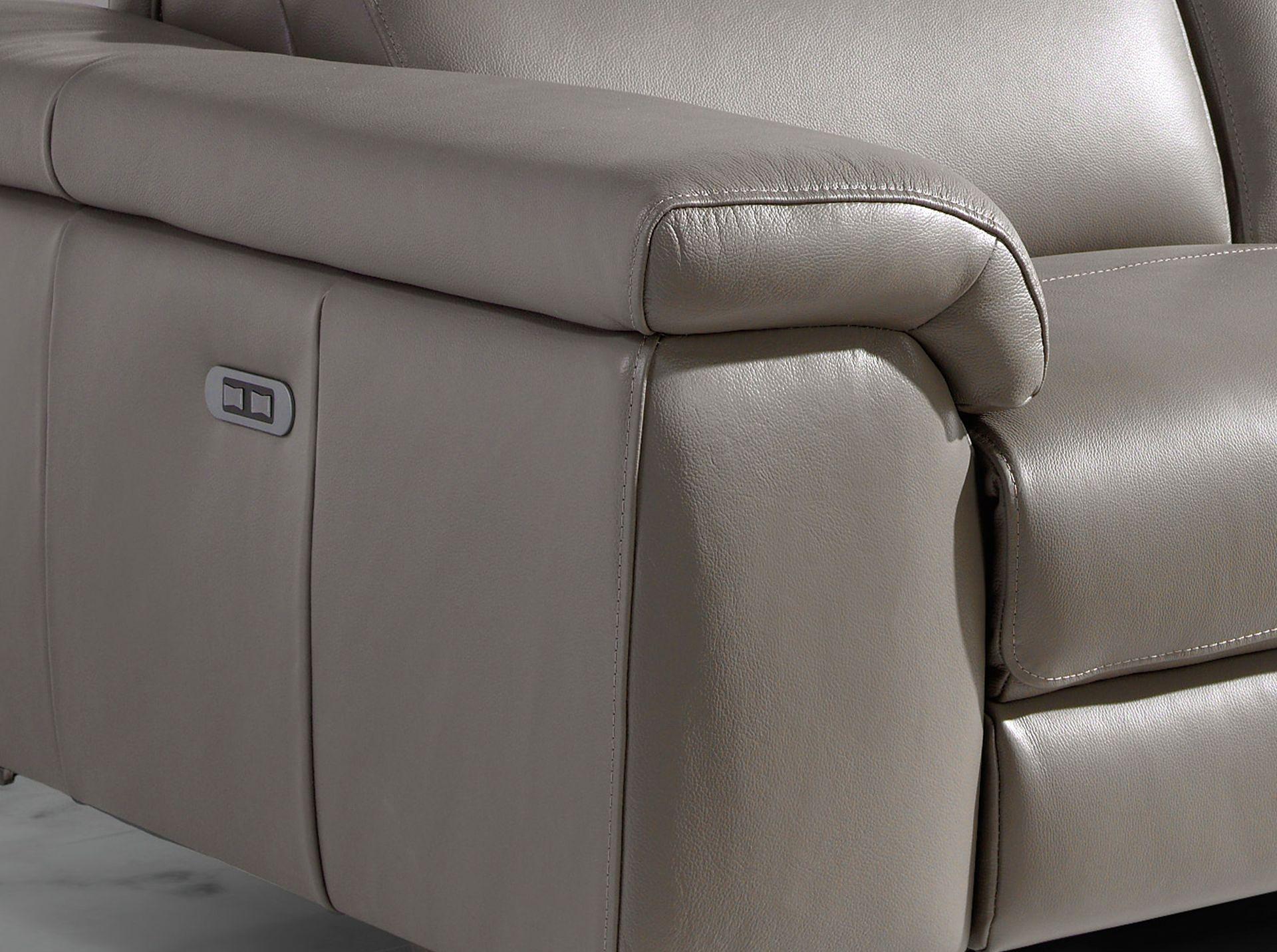 2-Sitzer Relaxsofa Leder Dunkelgrau 6121 4