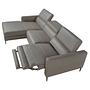 Relaxing Chaise Longue Right, Sofa Leather Dark Grey 6126 6