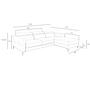 Relaxing Chaise Longue Right, Sofa Leather Dark Grey 6126 8