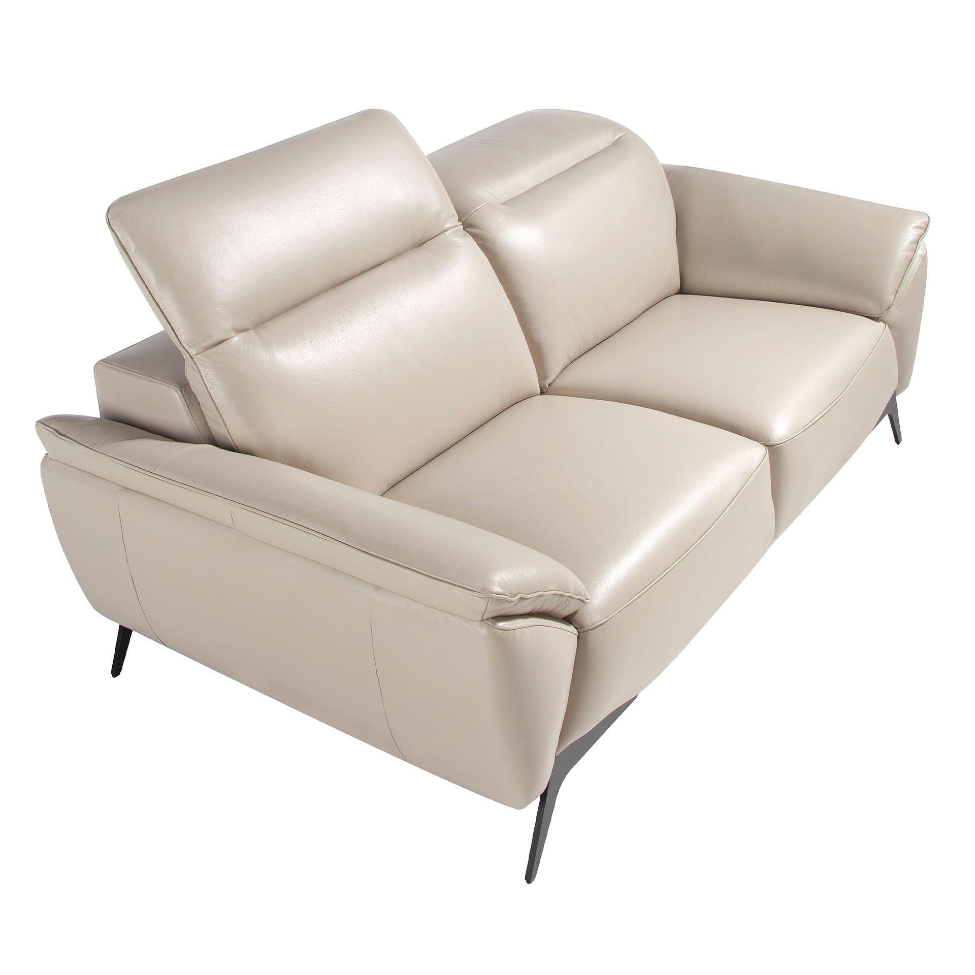2-seater sofa leather taupe 6131 6