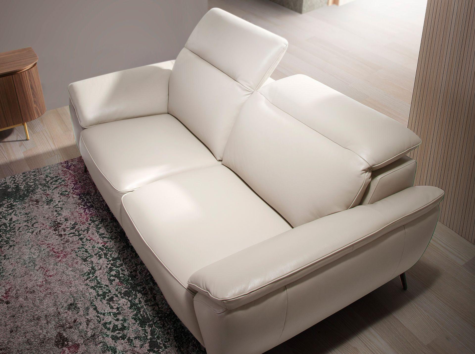 2-seater sofa leather taupe 6131 4
