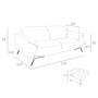 2-Sitzer-Sofa Leder Taupe 6131 8