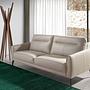 3-seater sofa leather taupe grey 6138 2