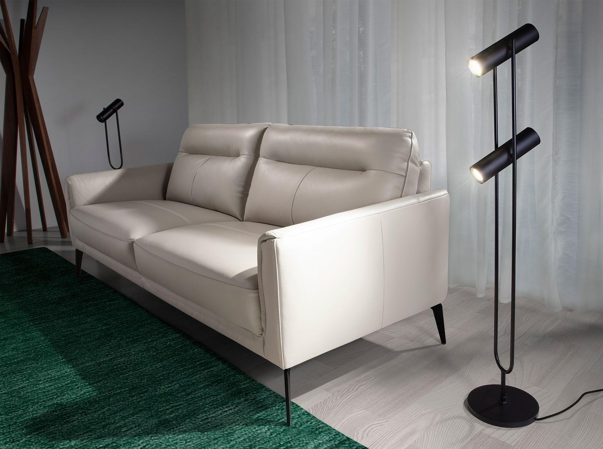 3-Sitzer-Sofa Leder Taupegrau 6138 6