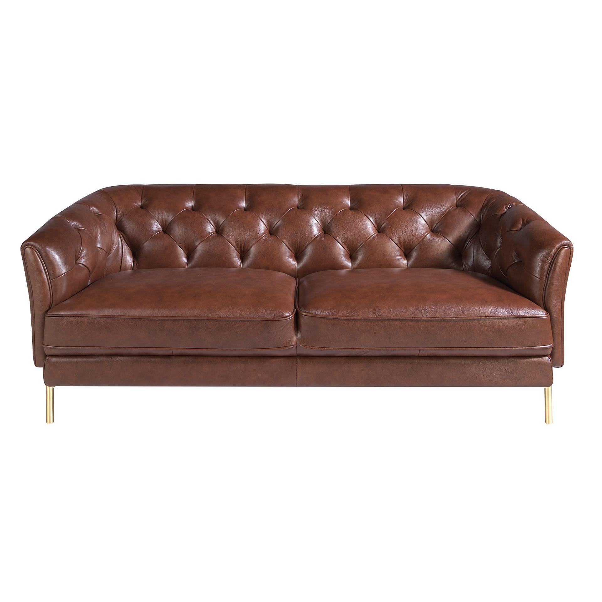 Chester 2-Sitzer Sofa Leder Cognac-Braun 6139 1