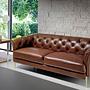 Chester 2-Sitzer Sofa Leder Cognac-Braun 6139 2