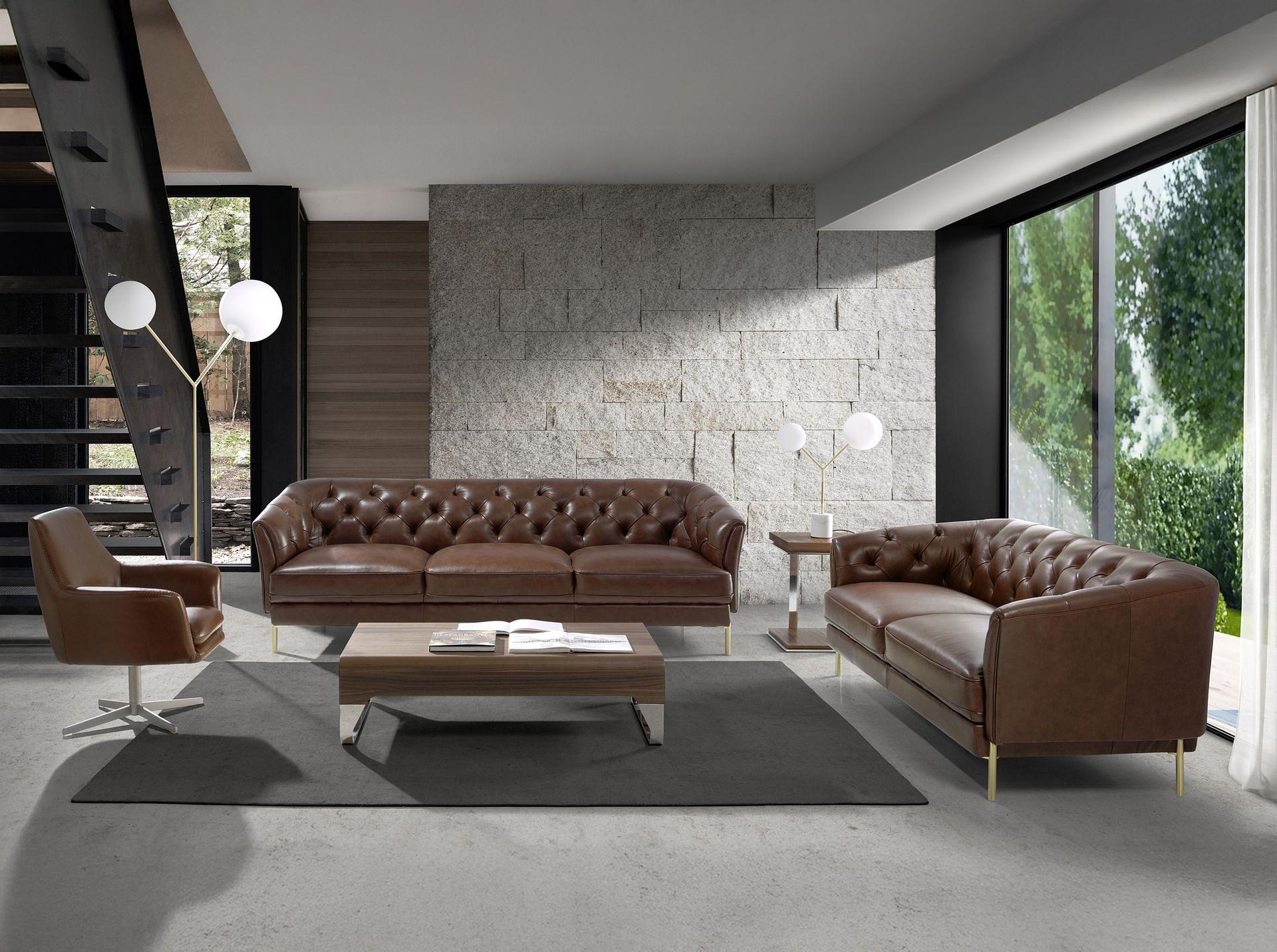 Chester 2-seater sofa leather cognac brown 6139 3