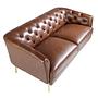 Chester 2-seater sofa leather cognac brown 6139 6