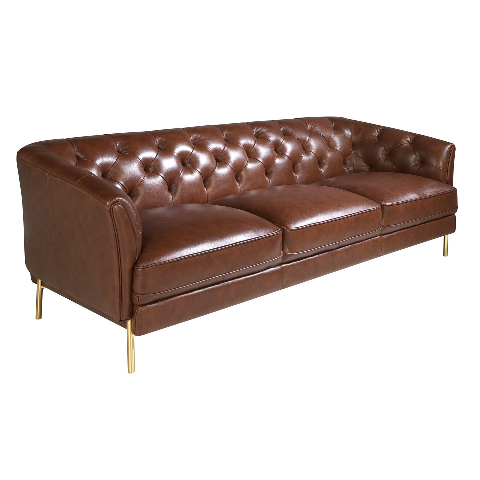 Chester 3-Seater Sofa Leather Cognac-Brown 6140 0