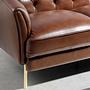Chester 3-Sitzer Sofa Leder Cognac-Braun 6140 4