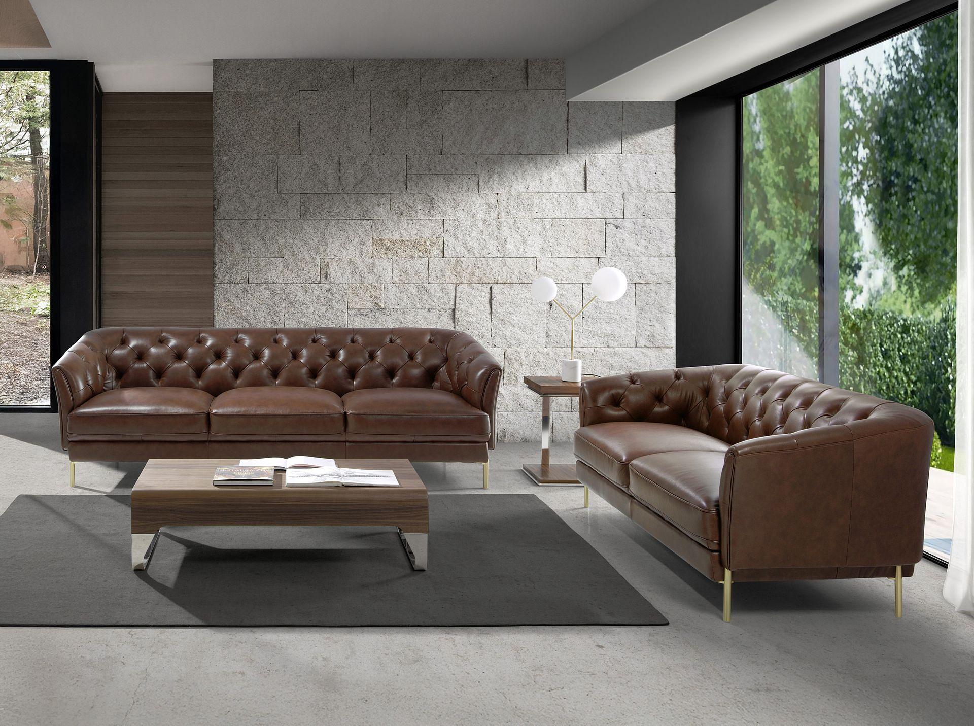 Chester 3-Seater Sofa Leather Cognac-Brown 6140 6