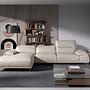 Linkes Chaiselongue-Sofa Leder Taupegrau 6149 2