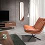 Leather Swivel Chair Brown 5096 2