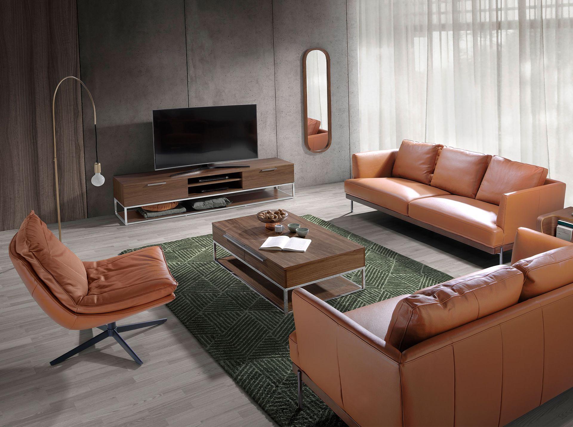 Leather Swivel Chair Brown 5096 3