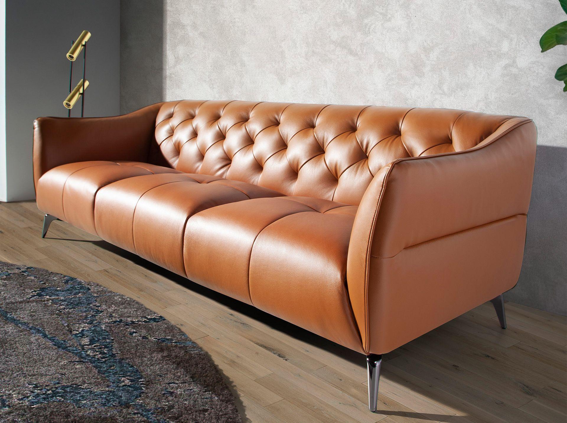 Chester 3-Sitzer Sofa Leder Braun 6169 5