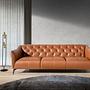 Chester 3-Seater Sofa Leather Brown 6169 2